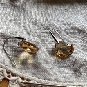 Swarovski Gold and Silver Crystal Earrings